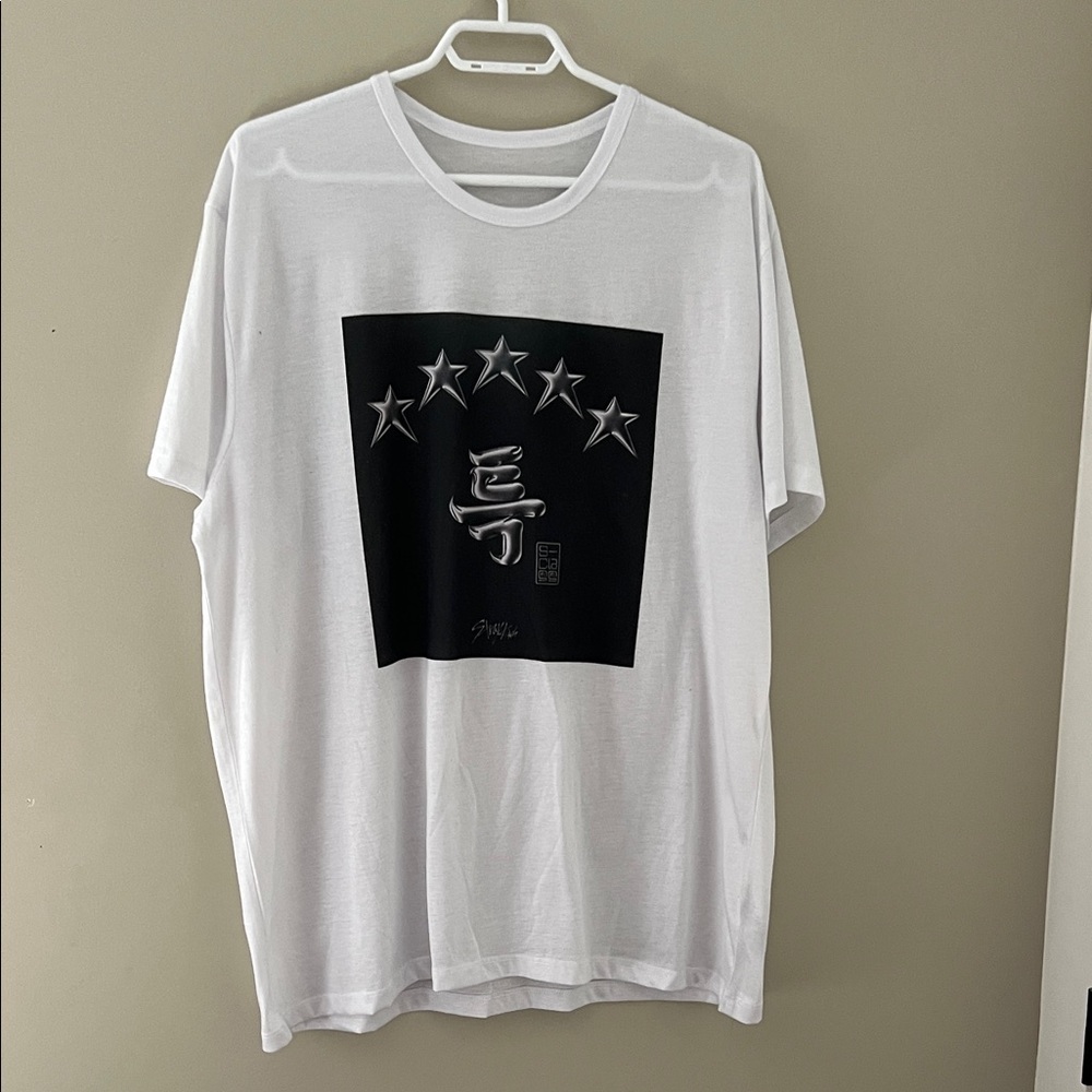 Stray Kids 5-Star Graphic T-Shirt White K-Pop Concert Tee 2XL